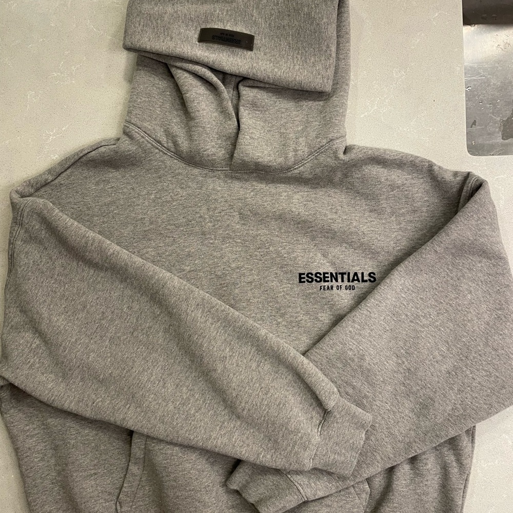 Fear of God Essentials Heather Gray Hoodie